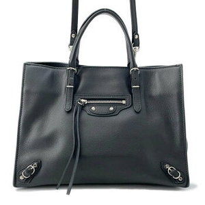 Balenciaga Leather Shoulder Bag Black s